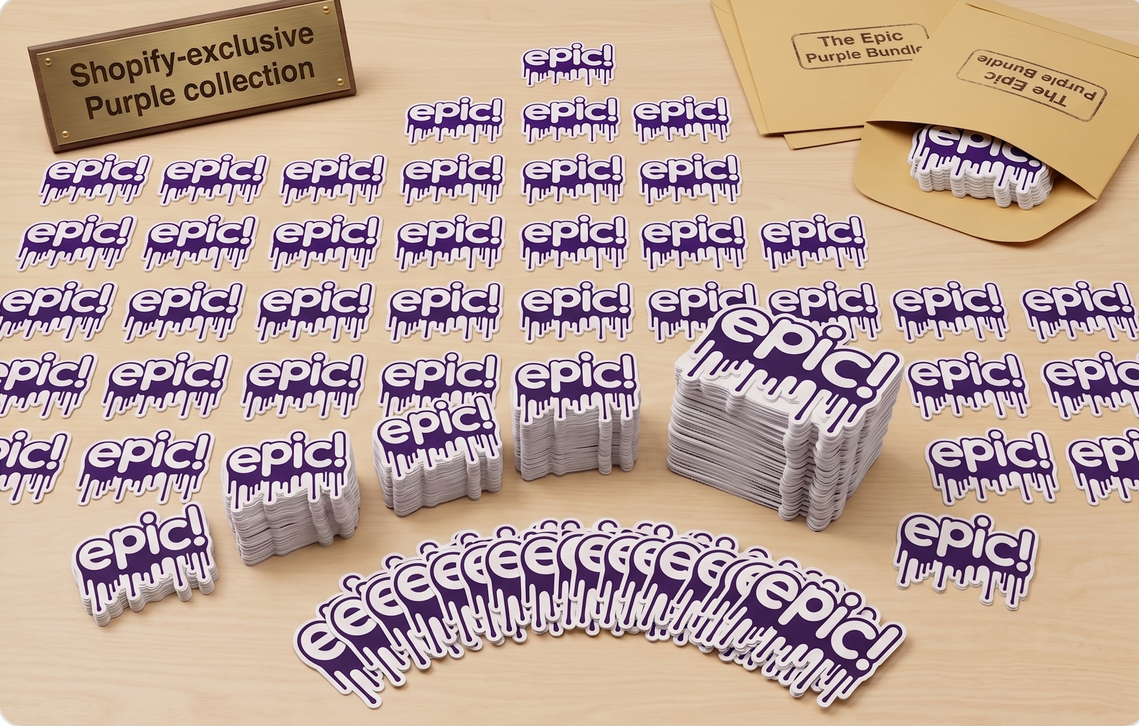 Epic! – Teacher Reward Die Cut Sticker Bundle (Pack of 30)