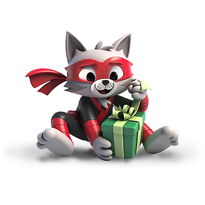Epic Cat Ninja Figurine - Giving Gifts